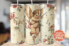 Cupid Vintage Valentine Tumbler | Valentine Tumbler Wrap Product Image 1