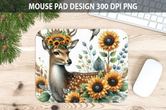 Deer Mouse pad Sublimation - Thanksgiving Animal PNG Design Product Image 1