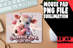 CHEERFUL MOUSE MAT GIFT INSPIRATION, Cute Cow Product Image 1