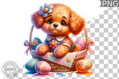 Easter Dog Sublimation - Easter Clipart PNG Design Product Image 1