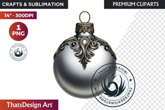 Christmas Baubles Clipart, Festive Holiday Ornaments PNG Product Image 1