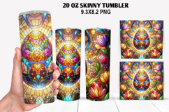 Skinny Tumbler 20oz Wrap Design, Easter Tumbler PNG Design Product Image 1