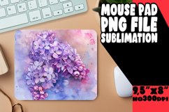 Colorful Flower Pattern Mouse Pad Design PNG Product Image 1