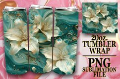 Vibrant Spring Blooms Tumbler Wrap Design Petal Power 20oz Product Image 1