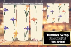 Watercolor Boho Blossom Serenade Tumbler Wrap Product Image 1