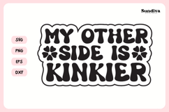 Naughty Coaster Quote SVG | My Other Side Is Kinkier Product Image 3