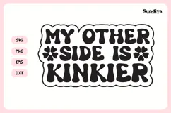 Naughty Coaster Quote SVG | My Other Side Is Kinkier Product Image 3