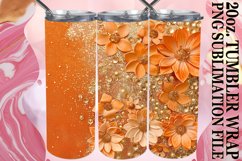 Glamorous Flower Leopard Tumbler Wrap: Sublimation - 20oz Product Image 1