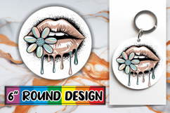 Joyful Keychain PNG Inspiration, Dripping Lips Product Image 1