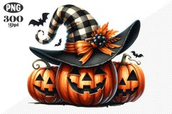 Halloween Pumpkins Sublimation - Clipart PNG Design Product Image 1