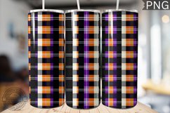 Halloween Plaid Pattern Tumbler Wrap - High Quality 300 Dpi Product Image 1