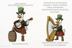 St Patricks Musician Goose Clipart Product Image 2