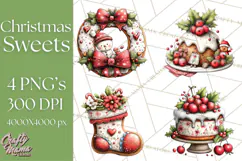 Christmas Treats Cookies Cocoa Clipart PNG Product Image 1