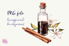 Vanilla Extract Clipart Sublimation Baking PNG Product Image 1