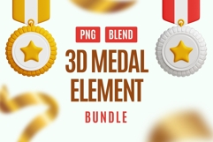 3D Prize Medal Elements Set Product Image 1