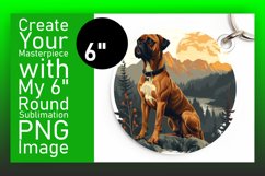 Adventure Companion Circle Design Sublimation Keychain PNG Product Image 1