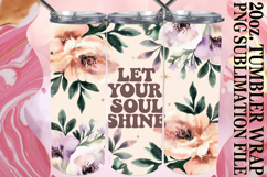 HAPPY ADVENTURES 20oz TUMBLER WRAP, Flower Quote Product Image 1