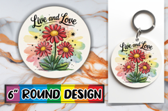 Joyful Circle Ornaments PNG Magic, Flowers Quote Product Image 1