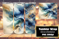 Eye-Catching 20oz Tumbler Wrap , Watercolor Patter Product Image 1