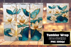 DIY 20oz Tumbler Wrap File , 3D Flower Product Image 1