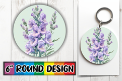 Creative Round Design for Keychains , Beauty Flower Product Image 1