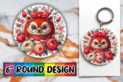 Luminous Circle Ornaments Sublimation, Cute Animals Product Image 1