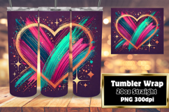 Custom 20oz Tumbler Gift Design , Heart Product Image 1