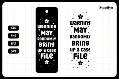 True Crime Bookmark Saying SVG | Warning Product Image 3