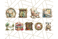 72 Cozy Cabin Critters Clipart PNG, Fall Animal Png Product Image 9