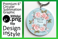 Round Sublimation Keychain - Mom's Day Edition Product Image 1