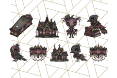 Gothic Halloween Clipart Dark Aesthetic PNG, Halloween Png Product Image 6