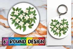 Spring Floral Heart Round Design for Sublimation PNG Product Image 1