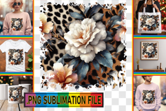 Elegant TSHIRT PNG Art, Leopard Prints Product Image 1
