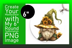 Cheerful Gnome Sublimation Circle Options Product Image 1