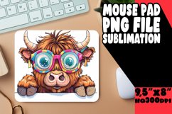 Peekaboo Cow Mouse Pad Farm Animal Sublimation Product Image 1