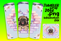 GRACEFUL 20oz Tumbler Wrap , Cute Dog Product Image 1