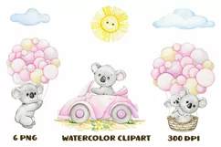 watercolor koala clip art Baby Koala. Auto balloon little an Product Image 1