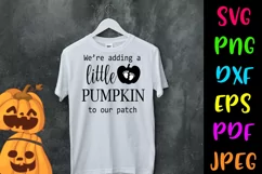 We're Adding Little Pumpkin I Halloween Pregnancy Cut File Product Image 2
