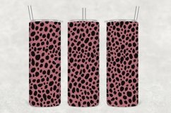 Rose Gold Leopard Pattern Tumbler Sublimation Product Image 1