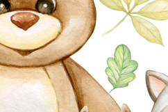 Fall Woodland animals , clipart and seamless pattern Product Image 3