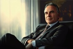 Confident business executive relaxing in office chair Product Image 1