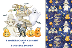 Halloween seamless pattern clipart Product Image 1