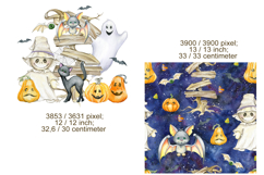Halloween seamless pattern clipart Product Image 2