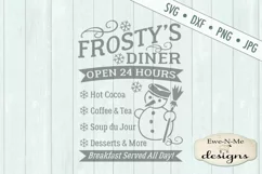 Frosty's Diner Snowman Christmas SVG DXF Files Product Image 2