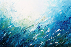 Blue Oil Paint Brush Strokes Texture Background Wallpaper Product Image 1