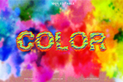 Vibrant COLOR Text Design on a Colorful Tie-Dye Background Product Image 1