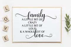 Family Little Bit Crazy svg, funny family wall decal svg Product Image 2