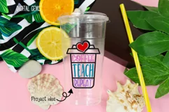 Coffee, Teach, Repeat, Teacher SVG / PNG / DXF / PNG files Product Image 8
