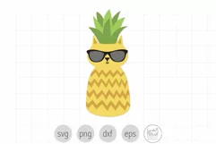 Cat in Sunglasses Svg, Pineapple Svg, Summer Cat svg Product Image 1
