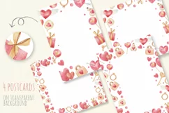 Valentine's day , watercolor collection psd png jpeg Product Image 5